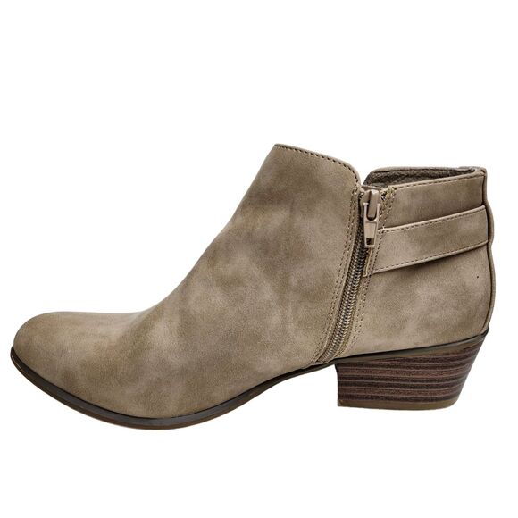 Esprit Tally Ankle Booties Womens 9.5M Taupe Faux Suede Side Zip Buckle Casual - Picture 4 of 9